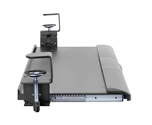 Image of ErgoYou - Clamp On Ergonomic Keyboard Tray with Tilt Funcitonality - 5 Angle Adjustment Options 15� /7.5� /0� /-7.5� /-15� - No Drilling Required - Compatible with Table top Thickness Upto 45 mm