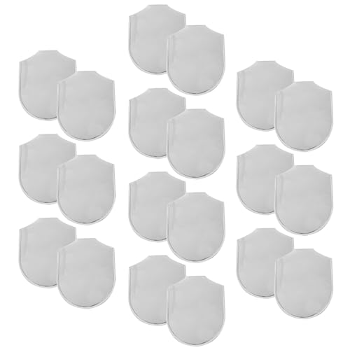 Healvian 20 Piezas de Placas de Armadura en Láminas de Acero Inoxidable Plata, Material para Cosplay Medieval DIY, Accesorios para Disfraces y Recreación Histórica de Caballero