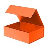 Rsgift Orange Graduation Gift Boxes,11x7.8x3.5 Inches Gift Boxes with Lids Packaging Gift Boxes for Valentines Day Flower Gift Boxes for Presents Birthday