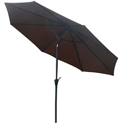 Garden Parasol Tx Ø 9.8ft / 3m Umbrella Outdoor Waterproof Sun Shade for Beach Pool Patio Umbrellas Round with Winding Crank and Tilt Function Cover