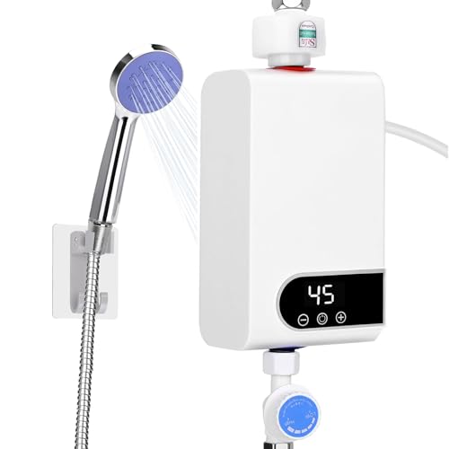 Encuentra la mejor selección de Boiler economico para comprar hoy. 27 JNNQI Calentador de Agua Instantáneo Eléctrico 110V 3500W, Boiler de paso con Ducha, Calentador de Agua sin Tanque, Pantalla Táctil de Ajuste de Temperatura, Adecuado para...