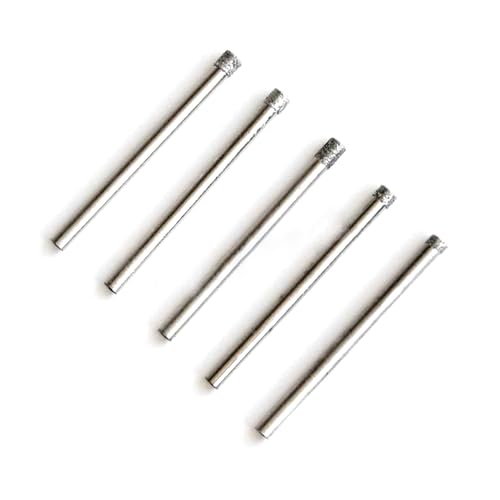 Juego de 5 fresas diamantadas 4mm diámetro 3mm vástago miniatura 1