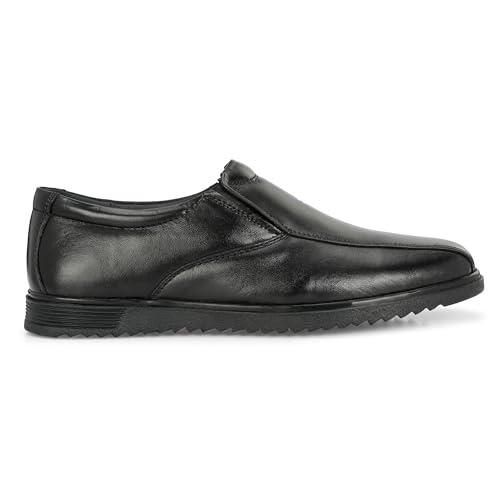 Image of Blue Leather By Centrino Genuine Leather Slip-On Men's Formal Shoe |Stylish with Soft Cushioned Insole |Trendy Non Lace-Up Design |Durable Leather with Anti-Skid Sole | Perfect for Formal Wear (3955)