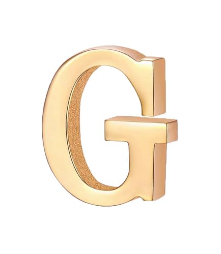 Image of vmcoatdu A-Z Initial Pins 26 Letters Pins 18K Gold Plated and Silver Tone Metal Brooch Breastpin Badge