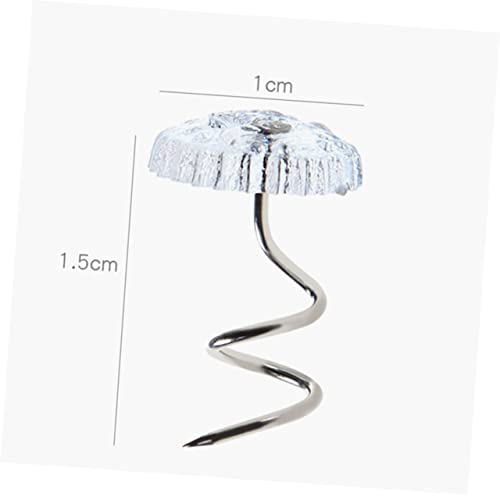 Cabilock 60pcs Head Pin for Upholstery Stainless Steel Bedskirt Pins Easy-use Design