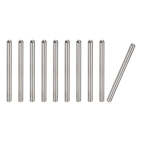 sourcing map 4x50mm Goujons Goupilles, 10pcs 304 Inox Acier Rond Tête Plat Chanfreiné Terminal Cheville Broche Bois Superposé Lit Étagère Chevilles Support Étagères Attacher Éléments