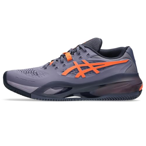 ASICS Men's Gel-Resolution X Clay Tennis Shoes, 14, Greyish Purple/NOVA Orange