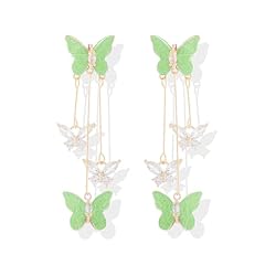 A7:Green Butterfly Earrings