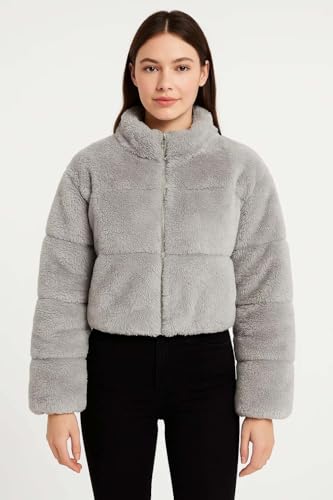 Image of KOTTY Women's Cozy Fit Full Sleeve Coral Fleece Zip Jacket - Winterwear with Pockets for Daily Warmth & Style