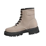 Zzalalana Women's Lug Sole Ankle Boots Lace Up Combat...