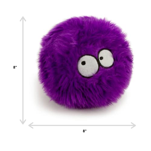 Godog Furballz Squeaky Plush Ball Dog Toy, Chew Guard Technology - Purple, Large #TOP6