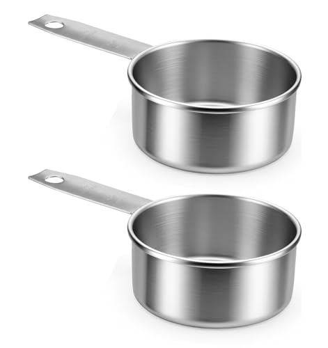 2 piezas de vaso medidor acero inoxidable 125 ml miniatura 1