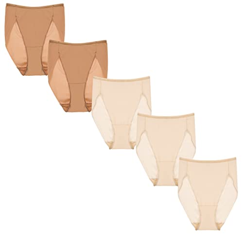 Naomi & Nicole Women’s Microfiber Hi-Cut Panties With Invisible Stay-Put Edge (5-Pack) 2Xl #TOP29