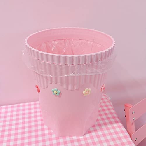Caneca de basura de plástico sin tapa con anillo de presión miniatura 4