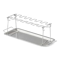 Amazon Basics Halter für Hähnchenkeulen und -Schenkel, Silber, 1 Stück