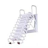 Escaleras de ático Plegables y retráctiles de Pared con Sistema desplegable for Interiores y Exteriores.(3.75-4m)