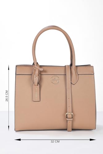Image of Allen Solly Women's Large Tote Shoulder Bag | Vegan Leather | Multiple Pockets | Secure Zip Closure | Casual Outings