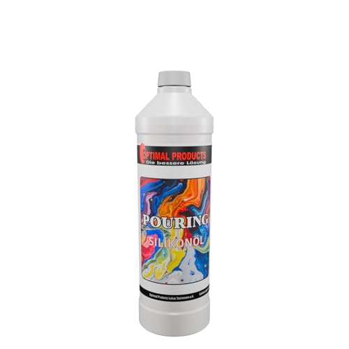 Optimal Products Pouring Silikonöl 500ml I 100% Reines Silikonöl geruchlos I Sehr ergiebig & einfach zu dosieren I Für Fluid Acrylic Painting