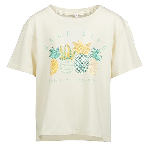Salt Life Girl's Maui Wowie Youth Cropped Short Sleeve Classic Fit Shirt