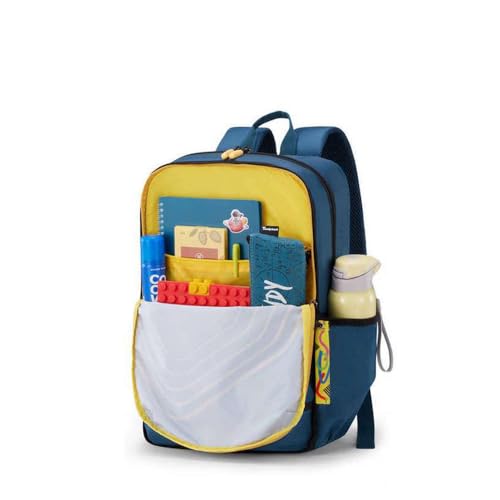 Image of American Tourister Aleo 3.0, 20L Volume 2 Compartment School Backpack with Front Organizer and Spacious Interiors for Girls and Boys - Teal