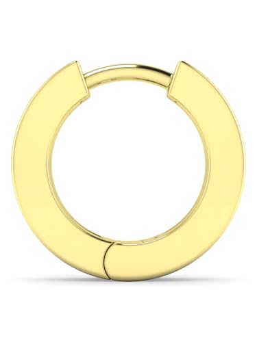 Image of ORIONZ Hoop Earrings for Men & Boys (1 Piece) - 925 Sterling Silver - Gift for Birthday Anniversary - 18k Gold Plated Jewellery - Men Fashion