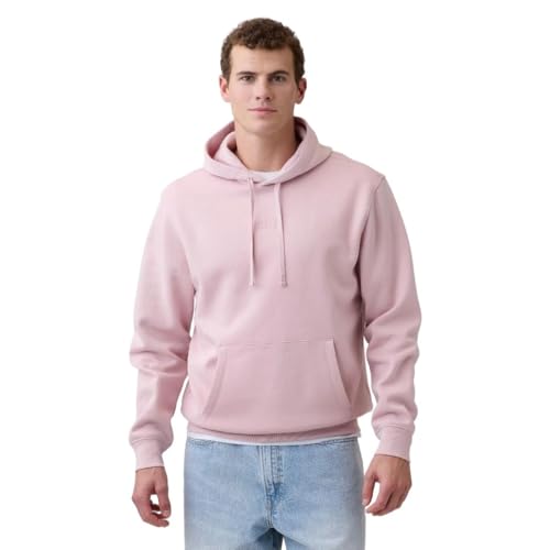 Image of Gap Men Printed Cotton Blend Relaxed Fit Full Sleeve Hoodie
