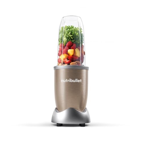 nutribullet Pro 900 Watt, batidora personal, batidora multifuncional, vaso de 700ml, champán, NB904CP
