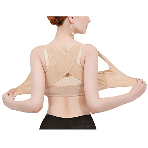 TTXP Gilet De Posture D'épaule Et De Dos pour Femme, Soutien-Gorge De Posture Correcteur Respirant,Beige-S Cover
