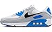 Nike Air Max 90 Men's Shoes (FN6958-102, White/Photo Blue/Pure Platinum/Black) Size 9