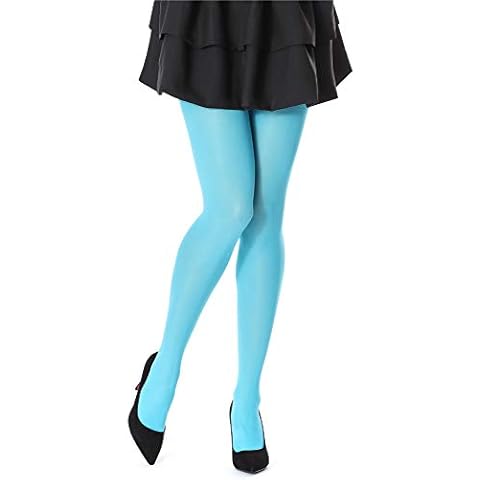 Bellivalini Women's 40 DEN Microfiber Tights BLVFI1001 (Turquoise, XL (Manufacturer Size: 5)) Cover