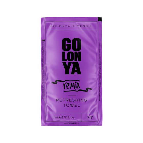 Golonya - 90 toallas refrescantes REMIX – Mezcla de toallitas perfumadas – Fragancia de cítricos marinos – 70% alcohol