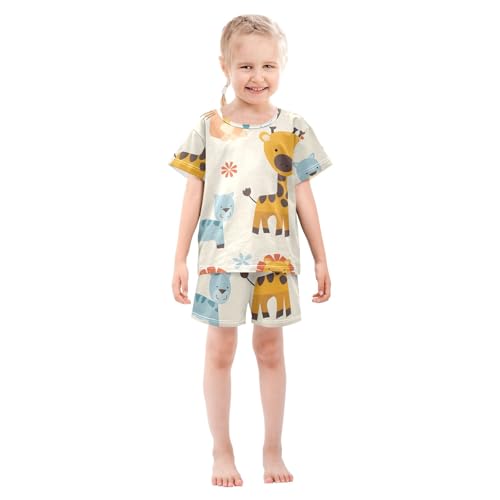 Summer Pajama Set Clever Animals, Short Sleeve Sleepwear Nightwear3