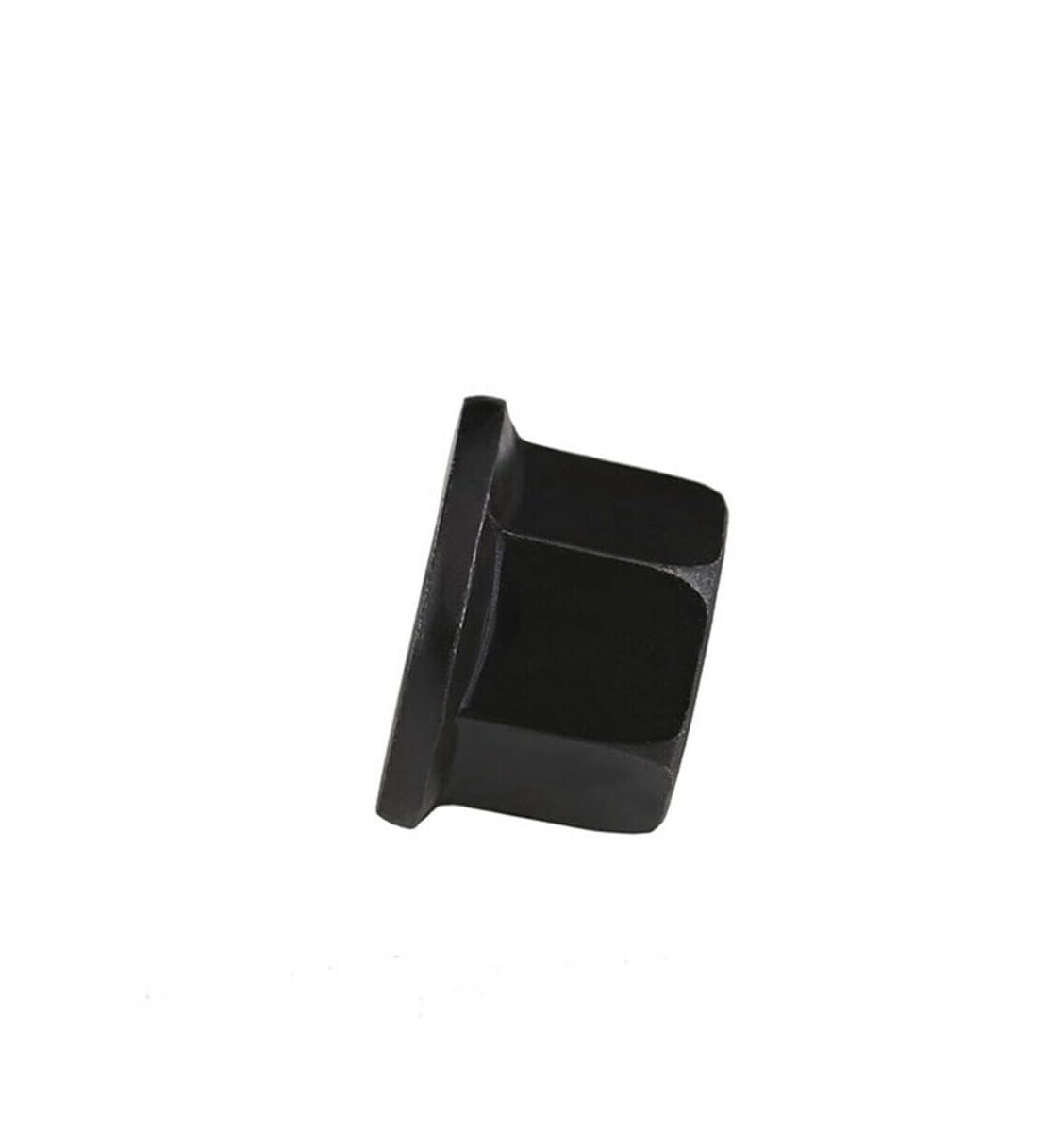 Tuercas de seguridad hexagonales, tuerca autoblocante, 1 pieza M10 M12 M14 M16 M18 M20 M22 M24 M27 M30 Tuercas de brida hexagonales no dentadas de acero de óxido negro de grado 4.8 Tuercas de segurida