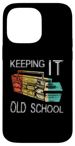 Keeping It Old School ���g���u�[���{�b�N�X 80�N�� 90�N�� �q�b�v�z�b�v�~���[�W�b�N �X�}�z�P�[�X iPhone 14 Pro Max �p