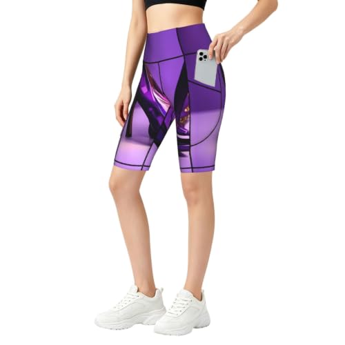 Short de cyclisme pour femme violet EdWal legging de sport