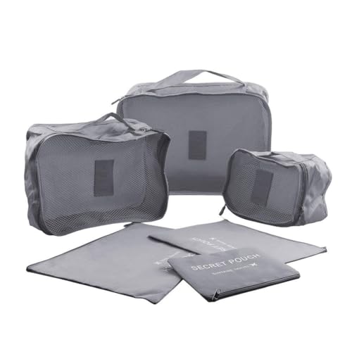 Image of Travel Organizer, Packing Cubes for Travel, Travel Essentials, Toiletry Bag, Packing Bags for Clothes, Travel Organizer for Women, Travel Pouch, Travel Organizer (GREY)