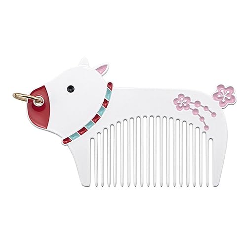 FRCOLOR 2 Pezzi Anno Del Bue Pettine Raddrizzatore Pettine Massaggiatore Del Cuoio Capelluto Spazzola Stuzzicando Codone Barbiere Kawaii Ragazza Regali Di