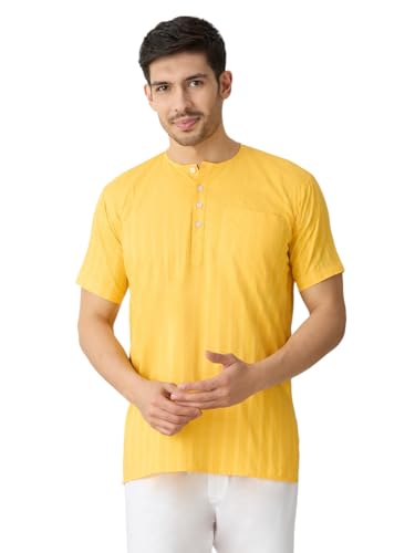Image of Rajubhai Hargovindas Mens Casual Cotton Straight Kurta