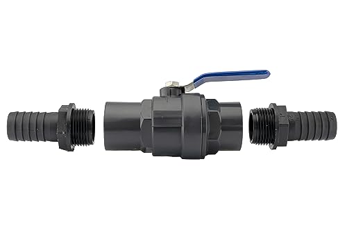 Premium Flow Control Valve for layflat of Corrugated Pond Hose,Stainless Steel Interior Parts + Handle,Ideal for Pumps,Waterfall,Filters and Water Features,Complete with hosetails (12.5mm) - Image 3