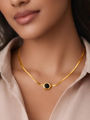 Image of Rubans Demi Fine Stainless Steel Pendant Chain Daily Gift for Women & Girls