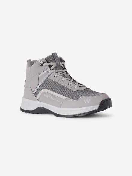 Image of Wildcraft Alpine MA Men's Trekking Shoes | Mid-Ankle Hiking Boots | Lightweight Outdoor & Trek Shoes | Anti-Slip Grip | Cushioned Comfort | Grey