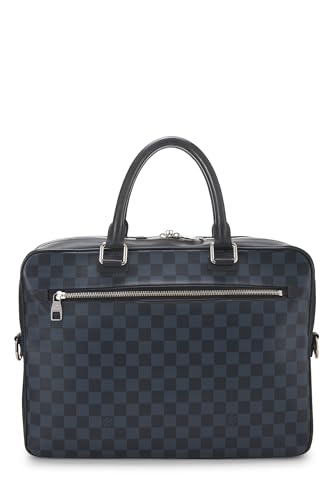 Pre-Loved Damier Cobalt Porte Documents Business, Navy