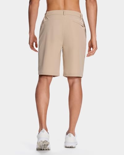 LUSHENUNI Men’s Golf Shorts Stretch Quick Dry 7” Lightweight Hiking Casual Dress Athletic Shorts with Zipper Pockets4