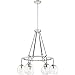 Quoizel NGA5006PK Nostalgia Industrial Chandelier, 5-Light, 300 Watts, Polished Nickel (33"H x 28"Dia)