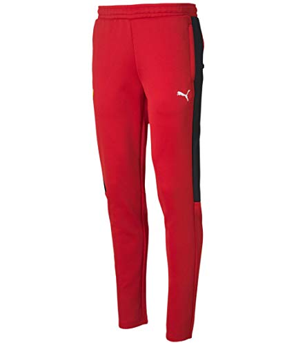Formula 1 Scuderia Ferrari Men's Race T7 Track Pants, Rosso Corsa, L