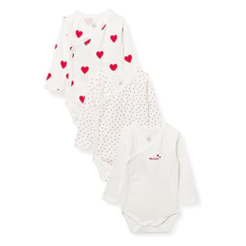 Petit Bateau Baby Girls’ Long Sleeve Bodysuits Cover