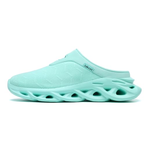 Image of Jakcuz Men Slip On Mules Lightweight Open Back Sneakers Breathable Walking Shoes