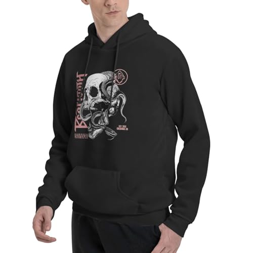 Men'S Hoodie Long Sleeve Pullover Hoodies Lightweight Sweatshirt Casual Sweatshirts With Pockets Black4