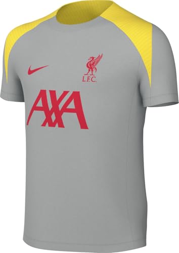 Nike Tercera Equipación Strike Liverpool FC Camiseta De Fútbol De Tejido Knit Y Manga Corta Dri-Fit - Niño/A, Lt Smoke Grey/Lt Smoke Grey/Global Red, FQ2631-078, M