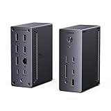UGREEN Docking Station, Triple 4K Display (2x HDMI+ DP), 14-Port USB-C Dock, 100W Max Charging for Laptop, 27W Max USBC, 10Gbps USB-C/A, 170MB/s SD, Ethernet, Audio, 140W Power Supply for Dell, HP
